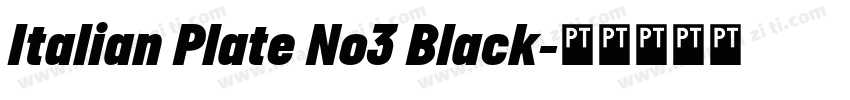 Italian Plate No3 Black字体转换